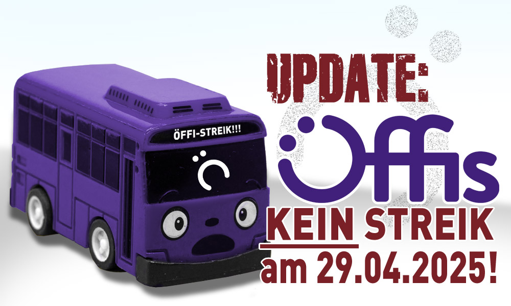 Du betrachtest gerade 🚌 UPDATE: Kein Öffi-Streik am morgigen Dienstag!