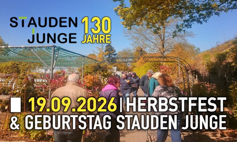 Mehr über den Artikel erfahren 🍂🍄 Herbstfest & Geburtstag bei Stauden Junge in Wehrbergen